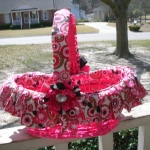 Pink Basket Embellished with a Bliss button sent in by Dee Struchen