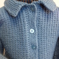 hand knit sweater with buttons