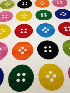 colorful button rug