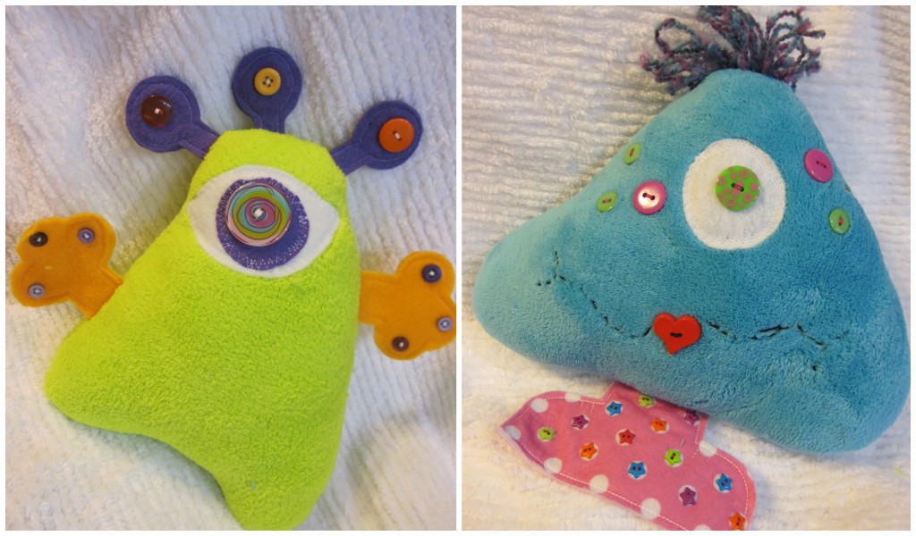 Homemade dolls with buttons