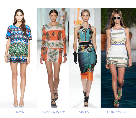 NY fashion week spring 2014 matching prints