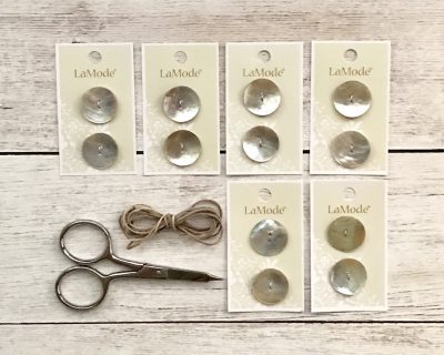 shell button necklace materials