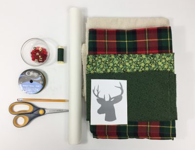 button reindeer table runner materials