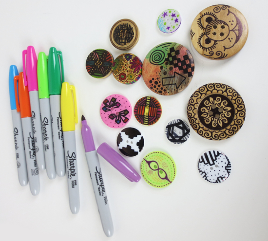 Sharpies and Buttons!
