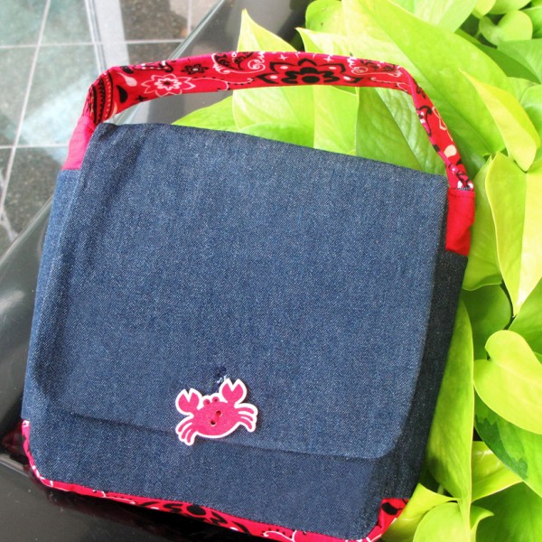 Lunch bag sewing pattern with buttons from Walmart