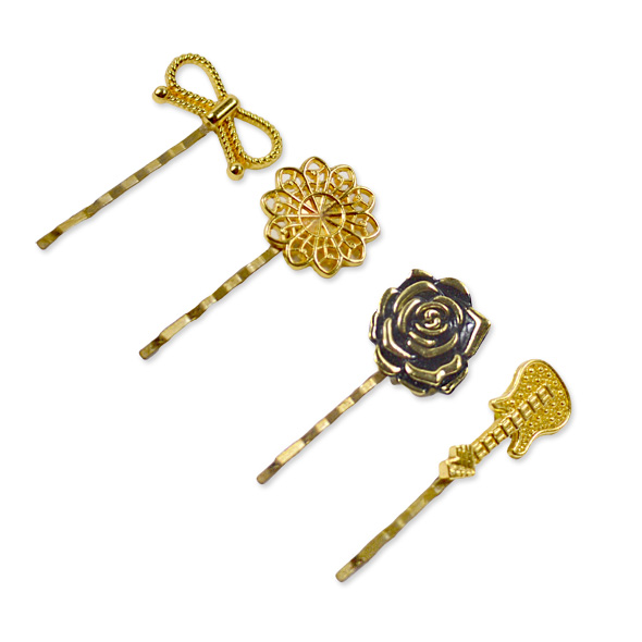 trendy buttons bobby pins